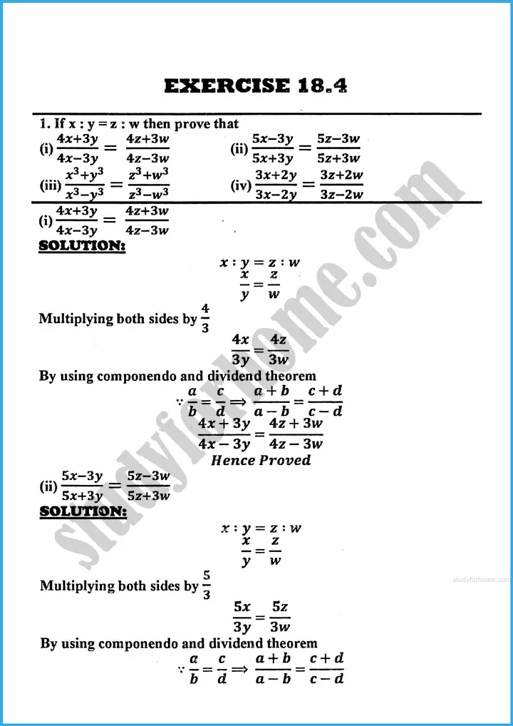 variations exercise 18 4 mathematics class 10th 01