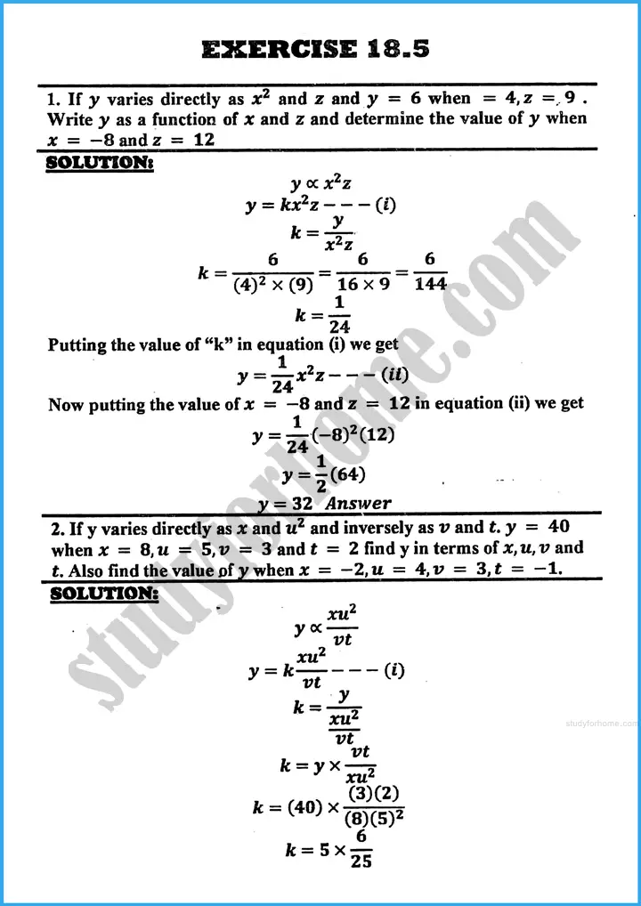 variations-exercise-18-5-mathematics-class-10th