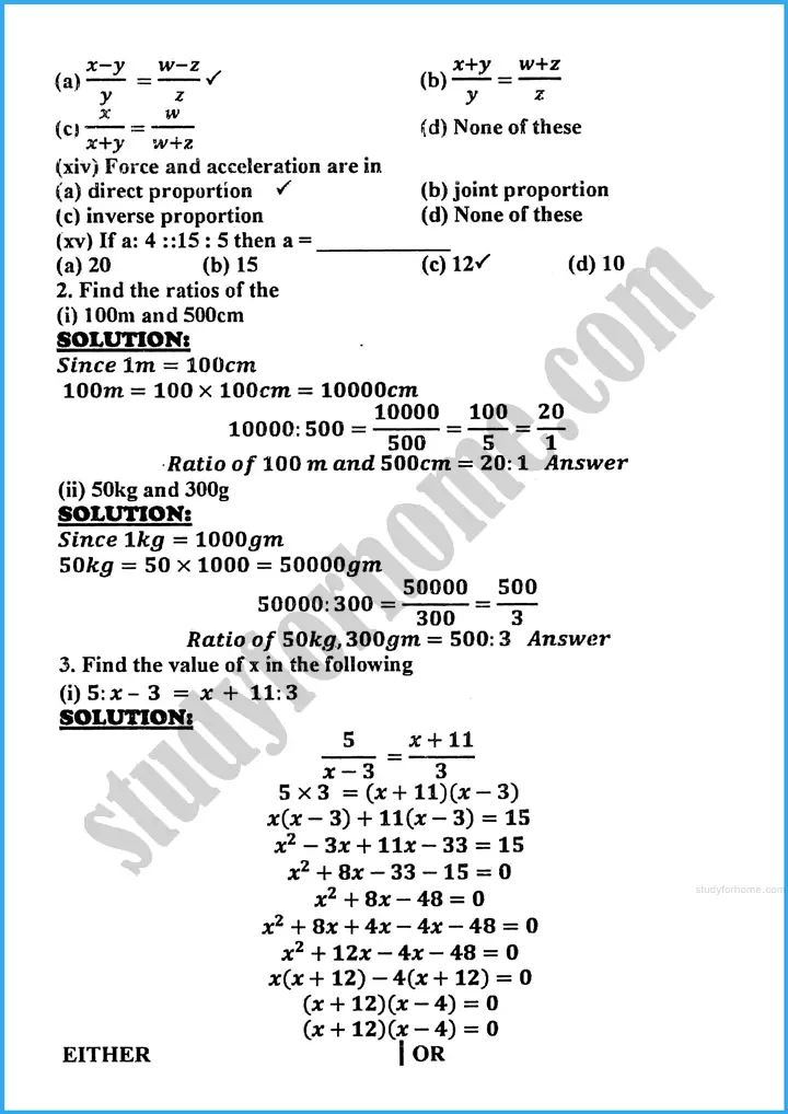 variations review exercise 18 mathematics class 10th 02