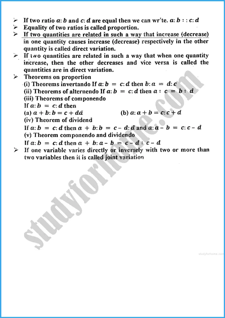 variations review exercise 18 mathematics class 10th 07