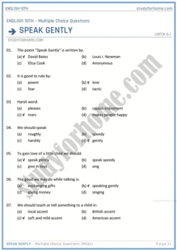 speak-gently-multiple-choice-questions-unit-6-1-english-class-10th-sindh-board