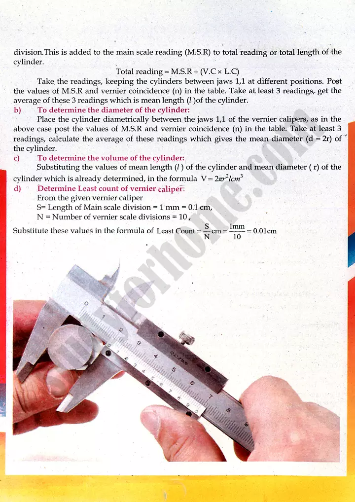 cylinder volume measurement practical activity 2 physics class 9th 02