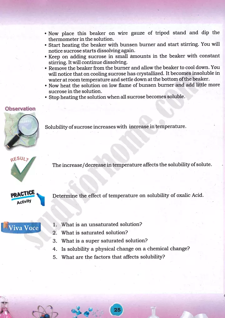 effect of temperature on solubility practical activity 13 chemistry class 9th 02