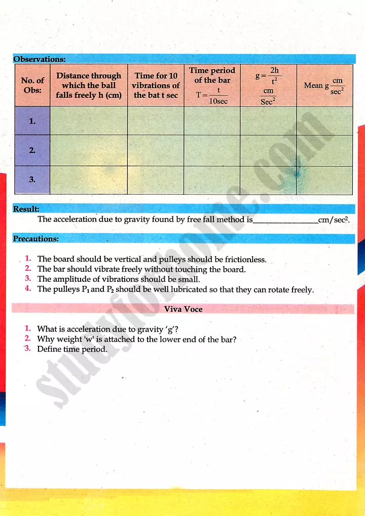 free fall gravity practical activity 5 physics class 9th 02