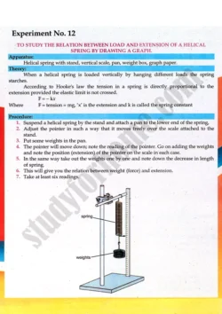 spring-load-extension-graph-practical-activity-12-physics-class-9th