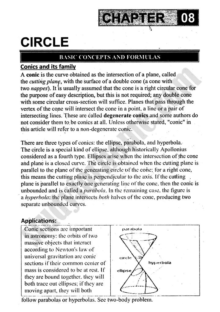 circle definition and formulae mathematics 12th sindh board 01