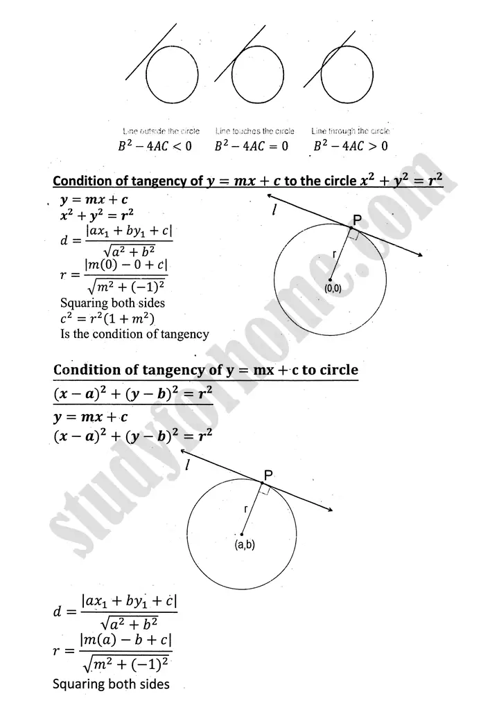 circle definition and formulae mathematics 12th sindh board 08