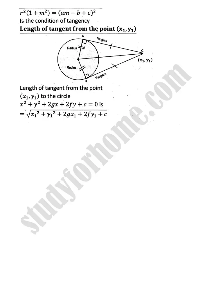 circle definition and formulae mathematics 12th sindh board 09