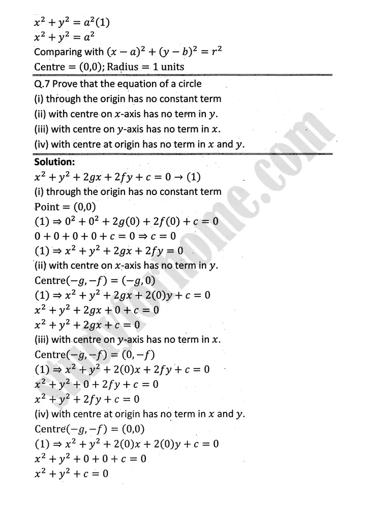 circle exercise 8 1 mathematics 12th sindh board 09