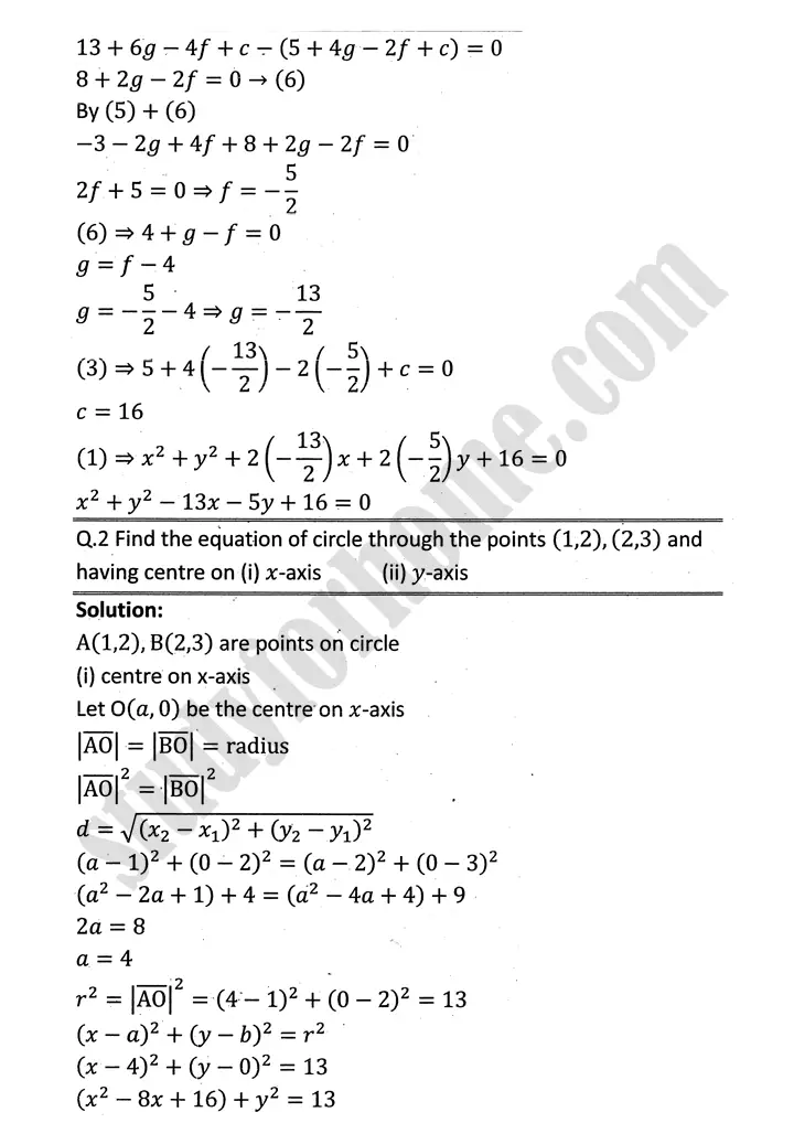 circle exercise 8 2 mathematics 12th sindh board 05