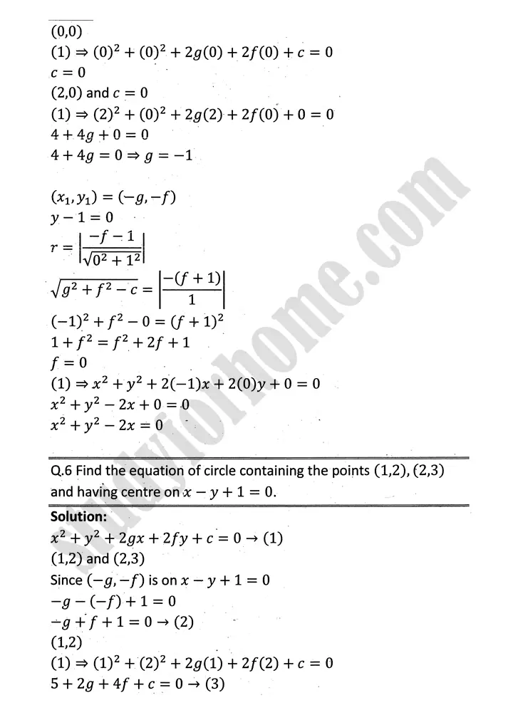 circle exercise 8 2 mathematics 12th sindh board 09