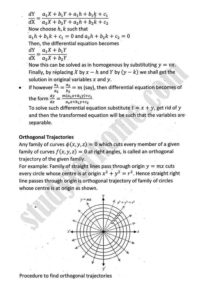 differential equations definition and formulae mathematics 12th sindh board 03