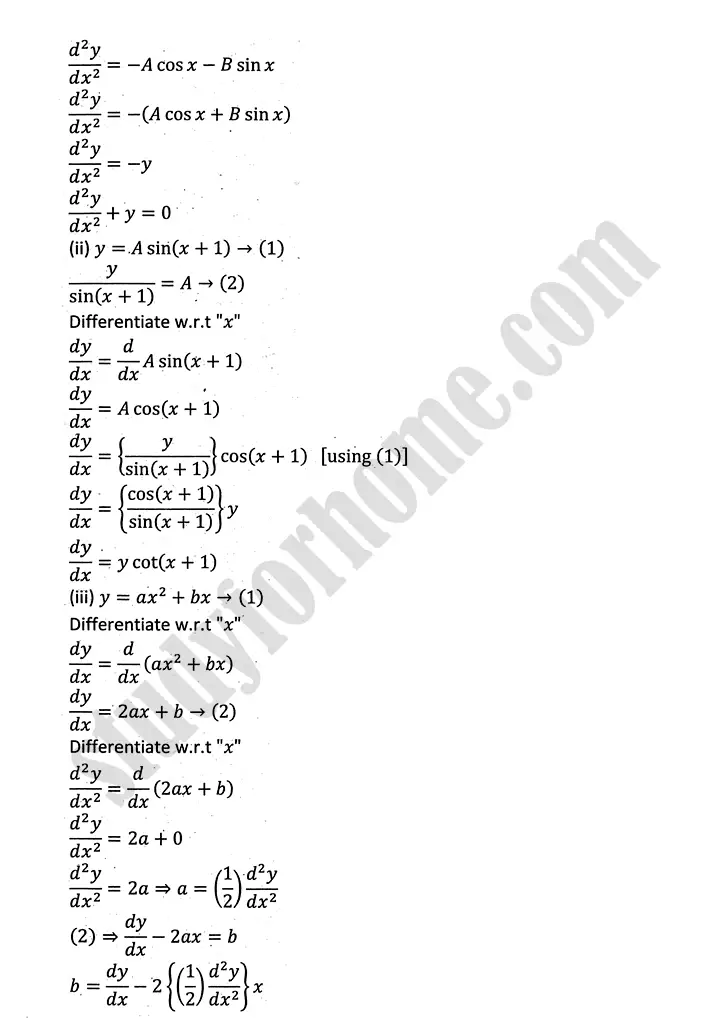 differential equations exercise 10 1 mathematics 12th sindh board 04