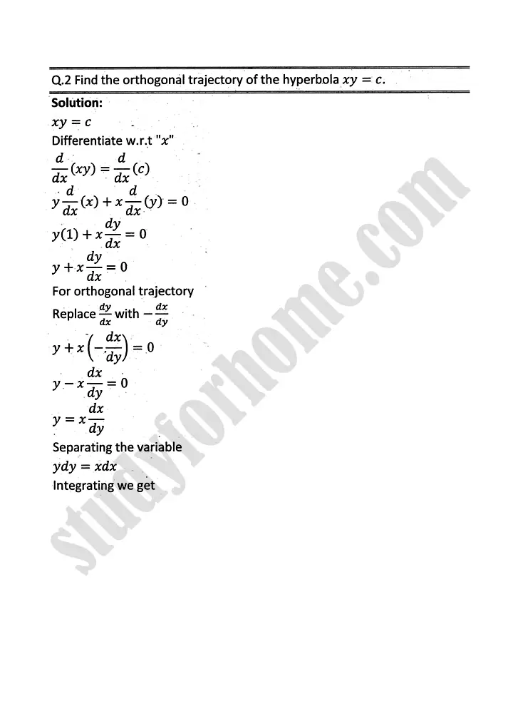 differential equations exercise 10 3 mathematics 12th sindh board 02