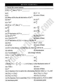 higher-order-derivatives-and-applications-review-exercise-4-mathematics-12th-sindh-board