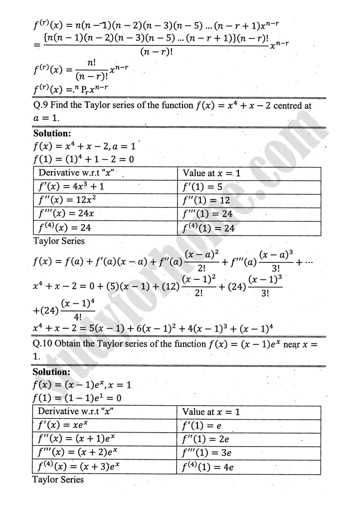 higher order derivatives and applications review exercise 4 mathematics 12th sindh board 12