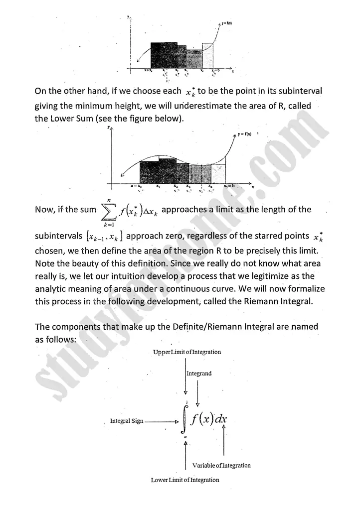 integration definition and formulae mathematics 12th sindh board 03