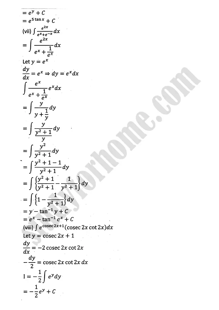integration exercise 6 2 mathematics 12th sindh board 11