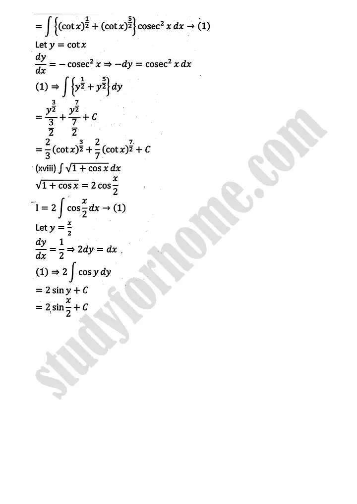 integration exercise 6 2 mathematics 12th sindh board 25