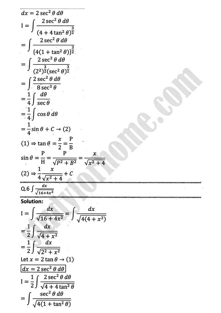 integration exercise 6 3 mathematics 12th sindh board 06