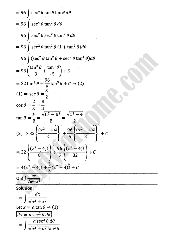 integration exercise 6 3 mathematics 12th sindh board 08