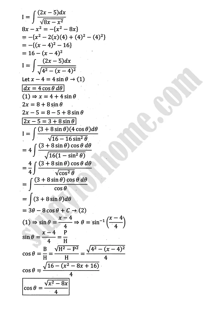 integration exercise 6 3 mathematics 12th sindh board 16