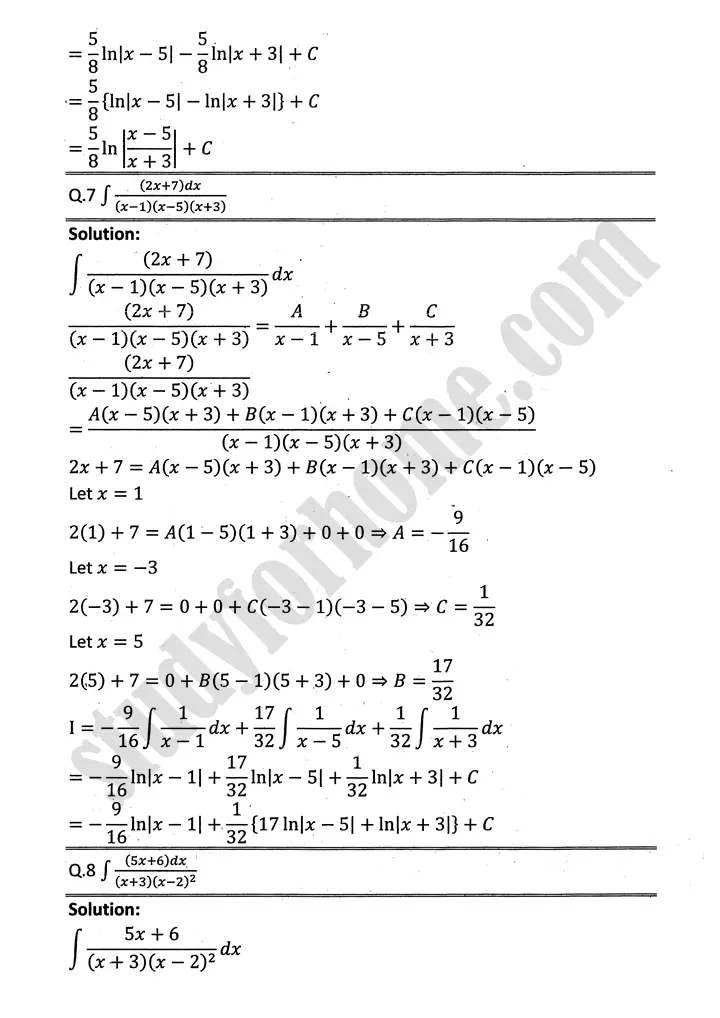 integration exercise 6 5 mathematics 12th sindh board 06
