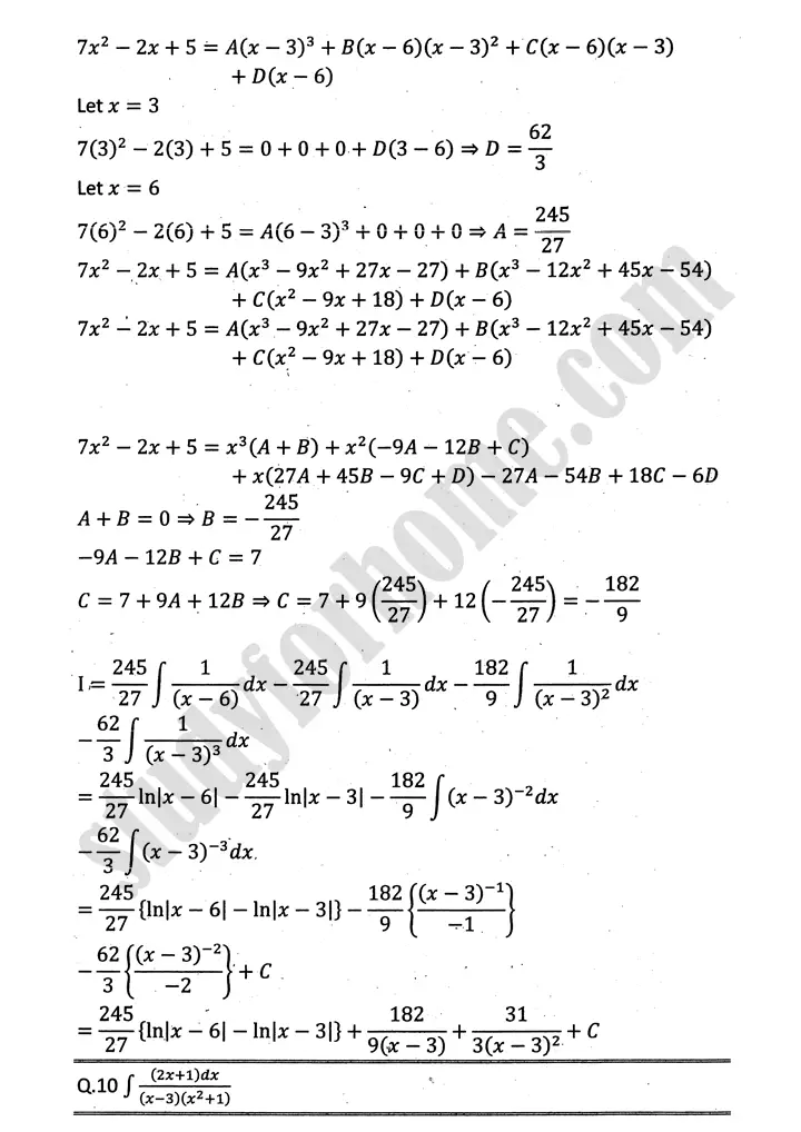 integration exercise 6 5 mathematics 12th sindh board 08