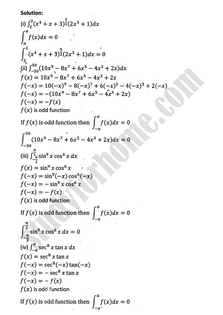 integration exercise 6 6 mathematics 12th sindh board 09