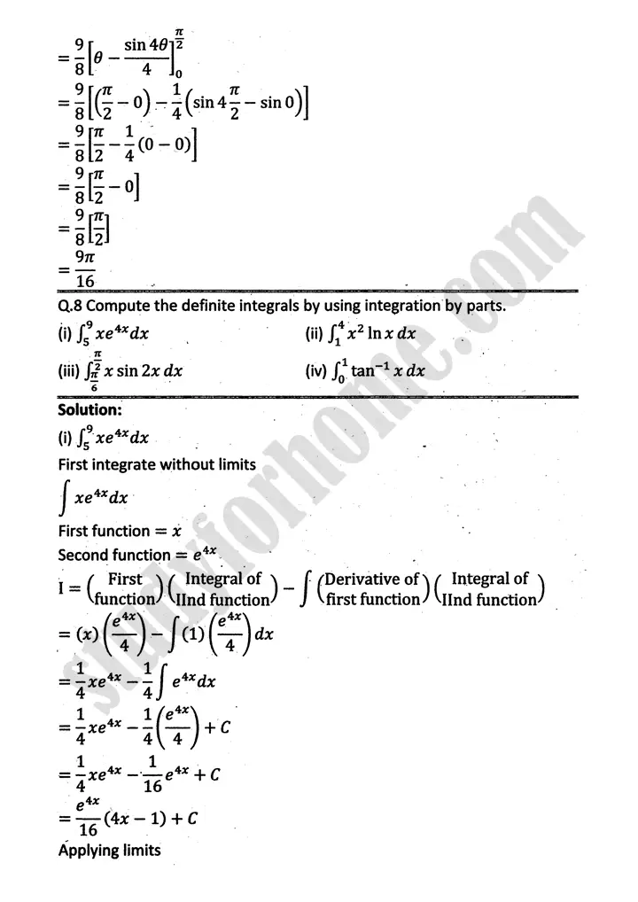 integration exercise 6 6 mathematics 12th sindh board 19