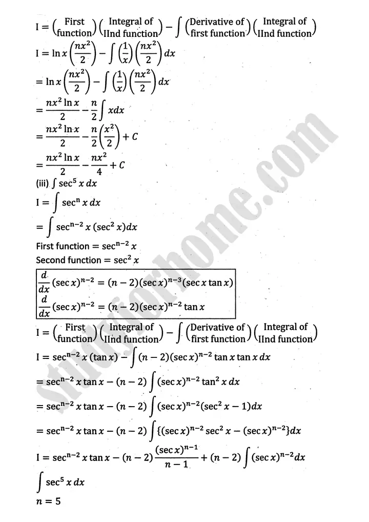 integration review exercise 6 mathematics 12th sindh board 04