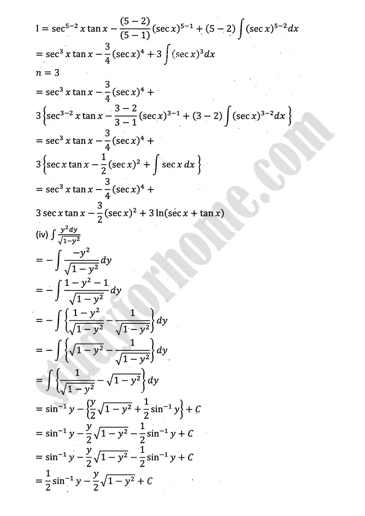 integration review exercise 6 mathematics 12th sindh board 05