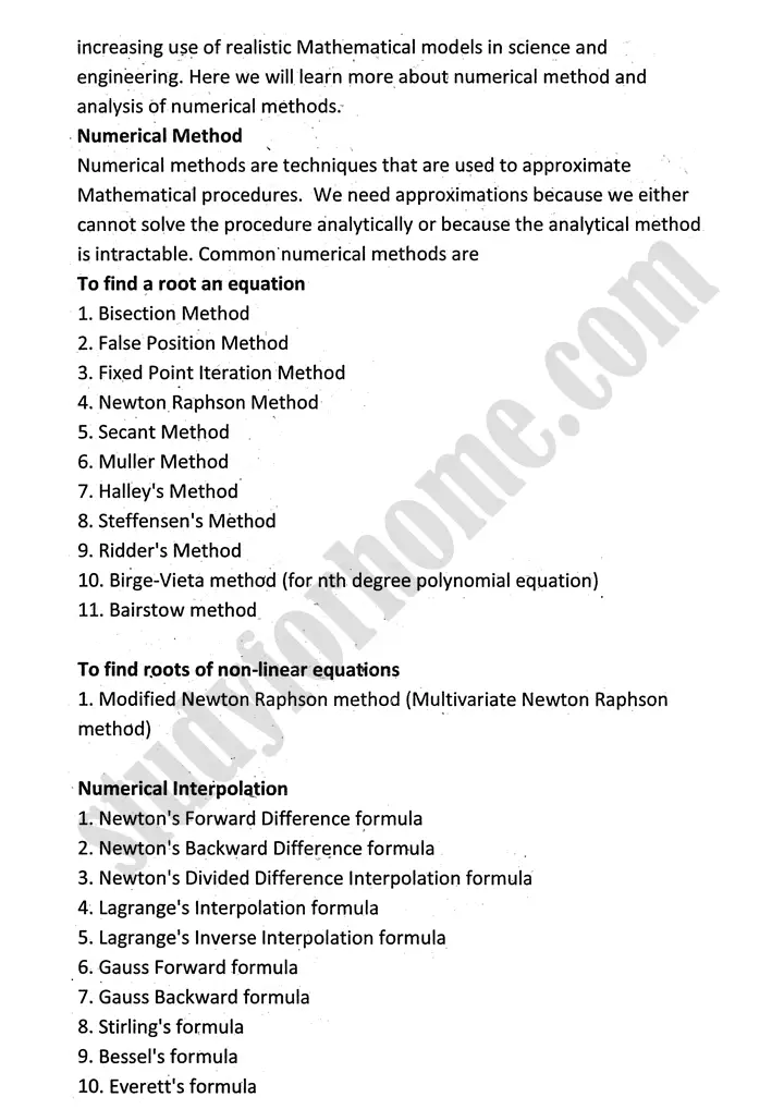 introduction to numerical methods definition and formulae mathematics 12th sindh board 02