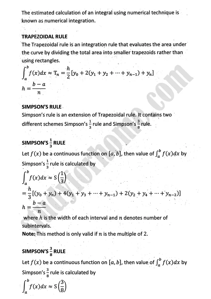 introduction to numerical methods definition and formulae mathematics 12th sindh board 06