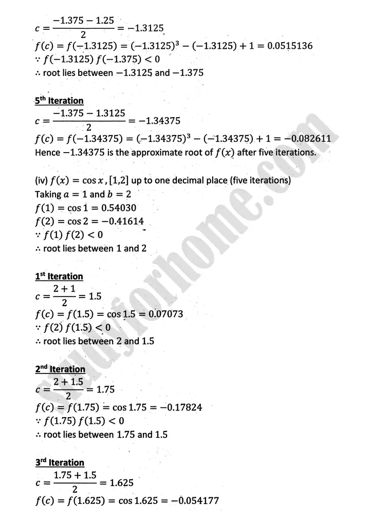 introduction to numerical methods exercise 12 1 mathematics 12th sindh board 04