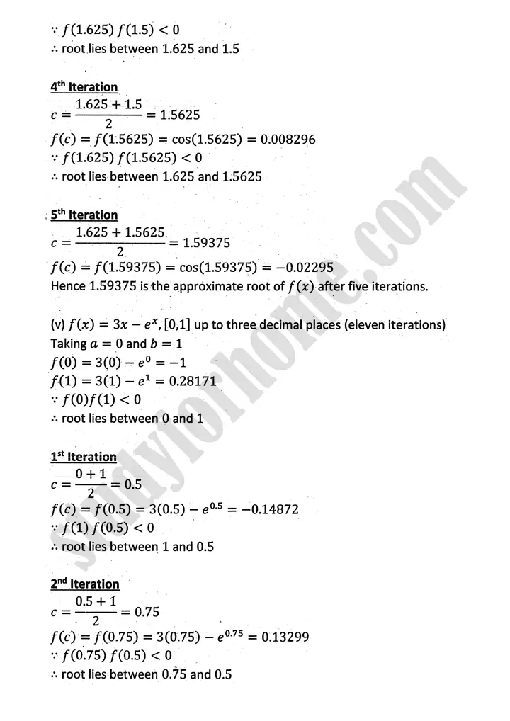 introduction to numerical methods exercise 12 1 mathematics 12th sindh board 05