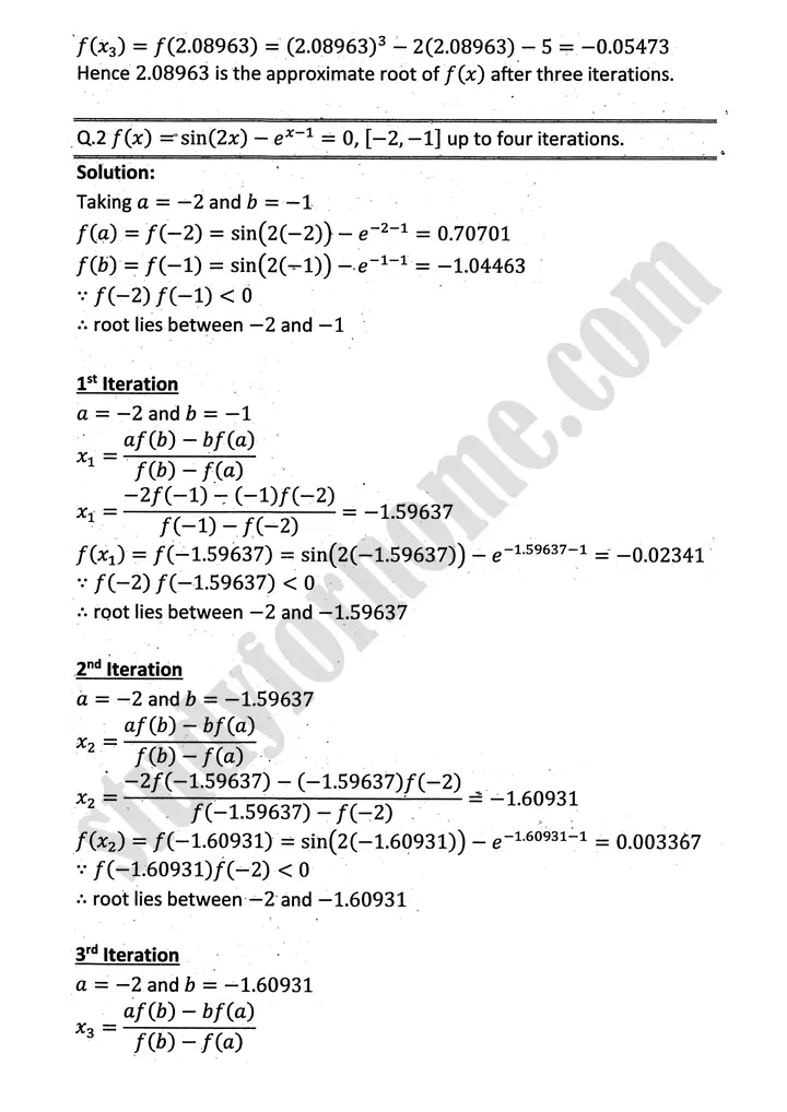 introduction to numerical methods exercise 12 2 mathematics 12th sindh board 02
