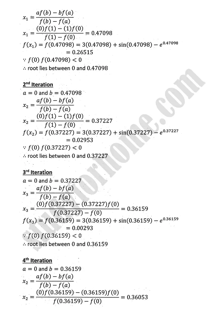 introduction to numerical methods exercise 12 2 mathematics 12th sindh board 05