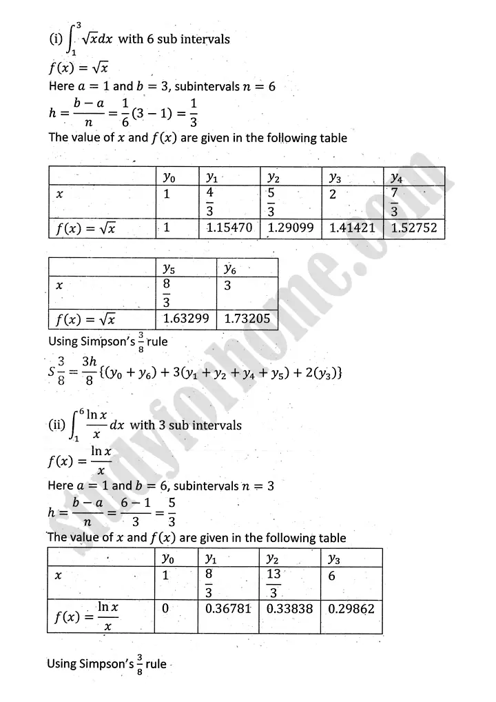introduction to numerical methods exercise 12 4 mathematics 12th sindh board 08