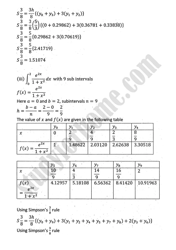 introduction to numerical methods exercise 12 4 mathematics 12th sindh board 09