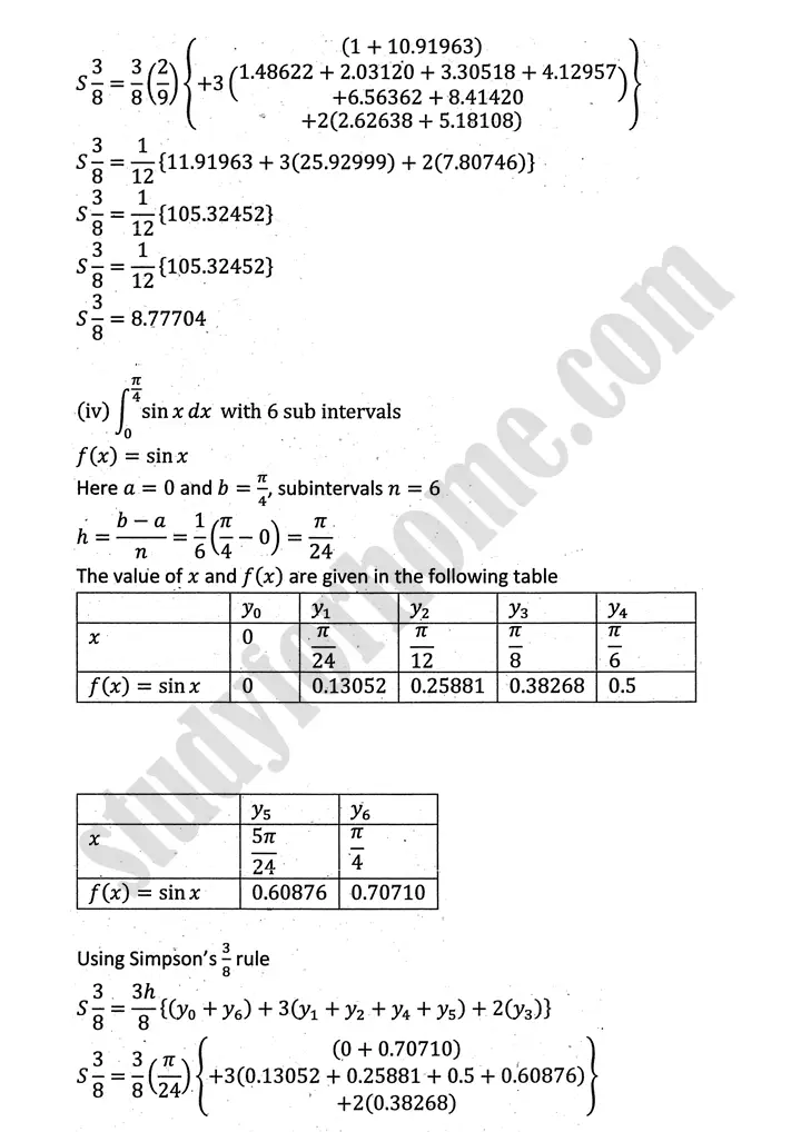 introduction to numerical methods exercise 12 4 mathematics 12th sindh board 10