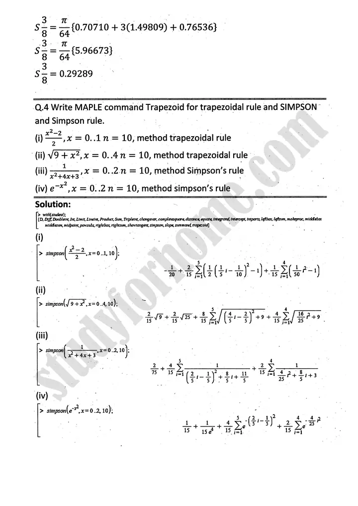 introduction to numerical methods exercise 12 4 mathematics 12th sindh board 11