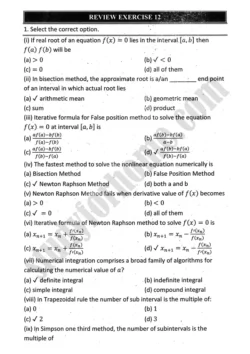introduction-to-numerical-methods-review-exercise-12-mathematics-12th-sindh-board