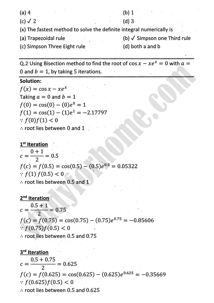 introduction to numerical methods review exercise 12 mathematics 12th sindh board 02