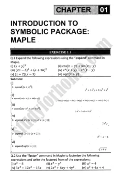 introduction-to-symbolic-package-maple-exercise-1-1-mathematics-12th-sindh-board