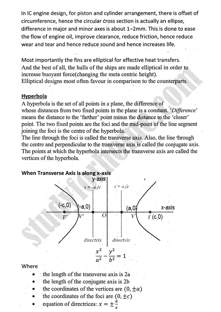 parabola ellipse and hyperbola definition and formulae mathematics 12th sindh board 08