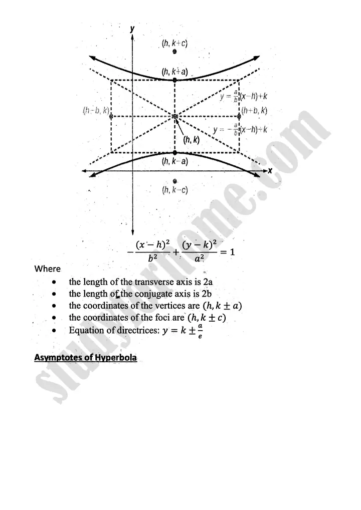 parabola ellipse and hyperbola definition and formulae mathematics 12th sindh board 11