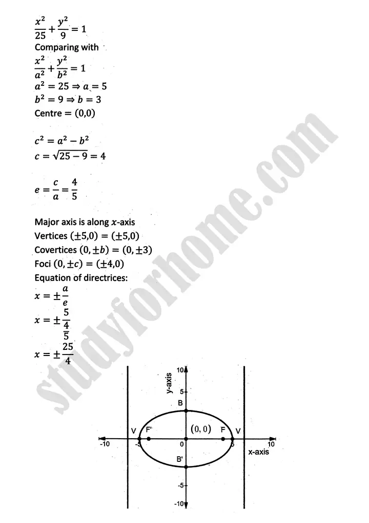 parabola ellipse and hyperbola exercise 9 3 mathematics 12th sindh board 06
