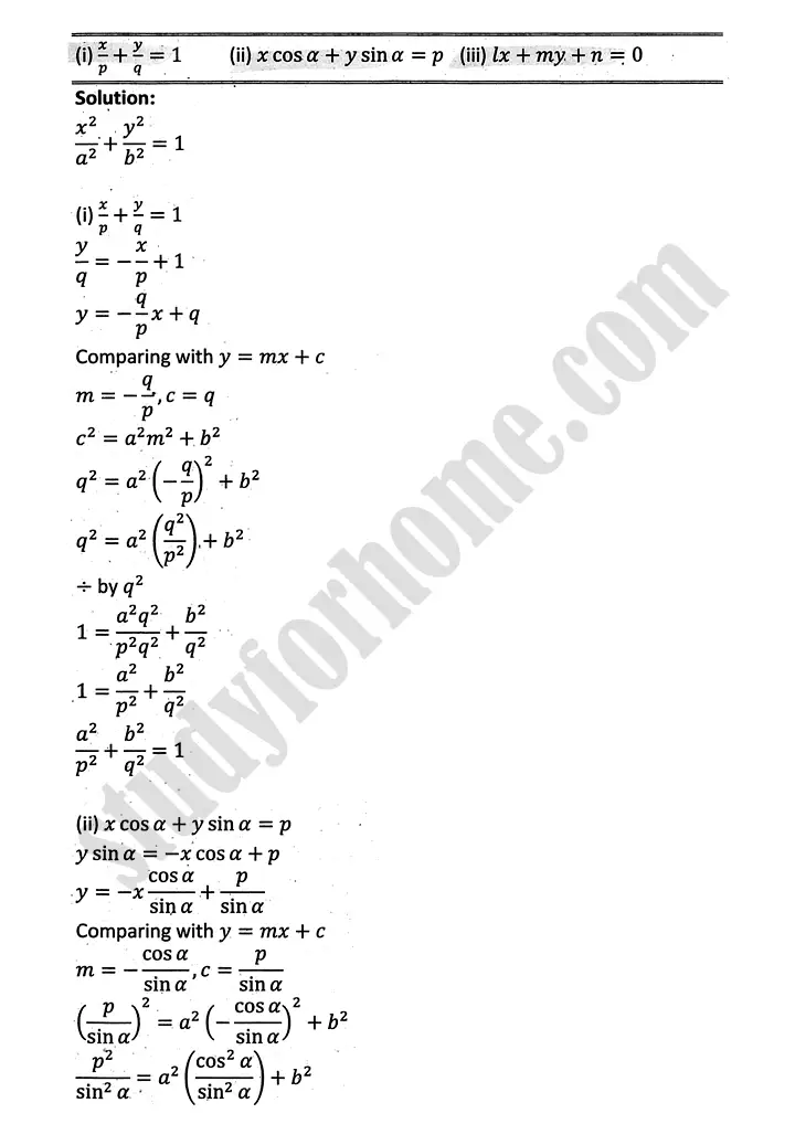 parabola ellipse and hyperbola exercise 9 4 mathematics 12th sindh board 04