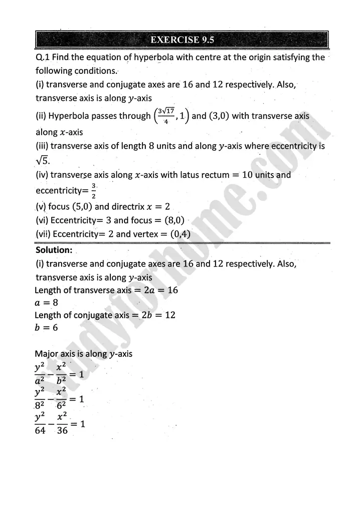 parabola-ellipse-and-hyperbola-exercise-9-5-mathematics-12th-sindh-board